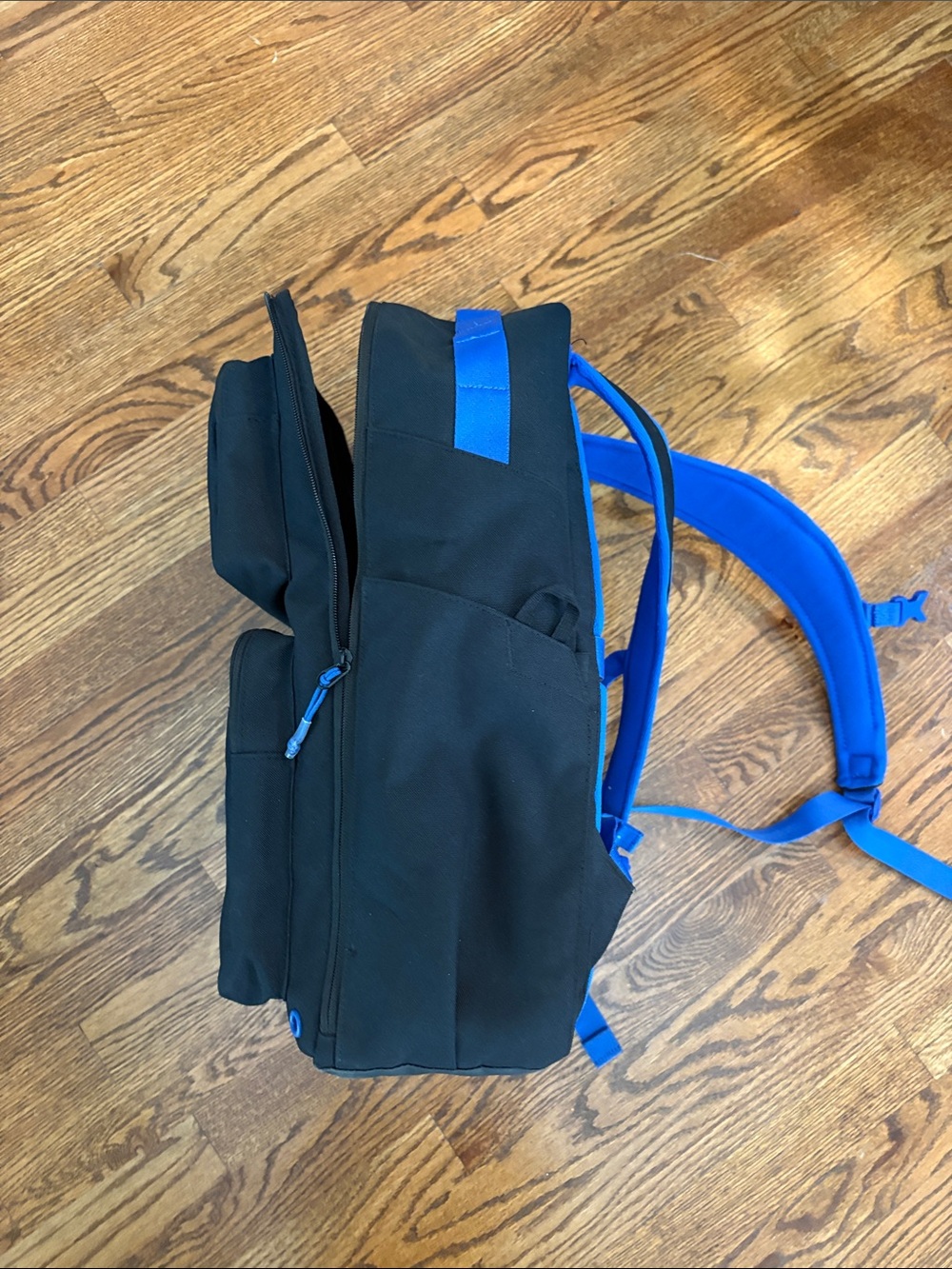 Nike Black Backpack with Blue Accents - Air Force AF Logos - Picture 5 of 5